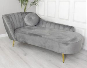 Tufted Leather Chaise Lounge