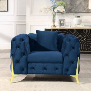 Tufted Velvet Club Chair for Glamorous Appeal