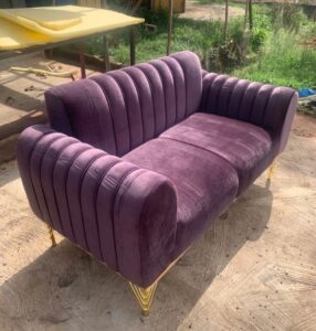 Velvet Upholstery Conversation Sofaset