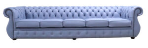 Tufted Chesterfield Sofa Set with Queen Anne Legs