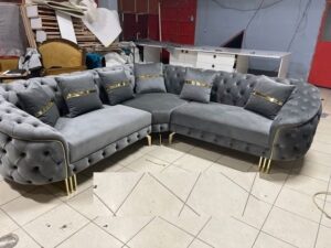 5 Seater L-Shaped Curved Sectional Sofaset