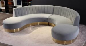5 Seater Curved Sofa Bed for Dual Functionality