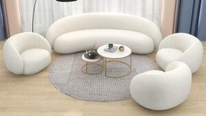 5 Seater Curved Sofa Bed for Dual Functionality
