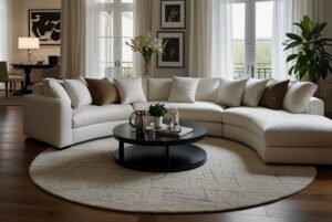 5 Seater Curved Sofaset with Decorative Pillows