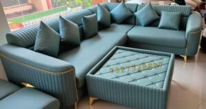 5 Seater Fabric Upholstered Corner Sofa set