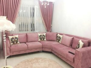 5 Seater Fabric Upholstered Corner Sofa set