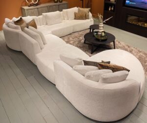 7 Seater Curved Corner Sofa Set