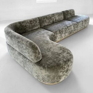 6 Seater Two-Tone Curved Sectional Sofaset