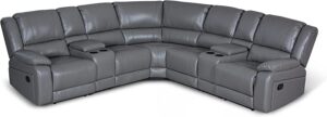 Curved Reclining Sofa Set with Built-In Cup Holders