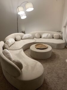 7 Seater Curved Sectional Sofaset with Storage