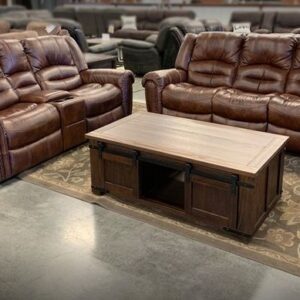 Contemporary English Roll Arm Sofaset with Recliners