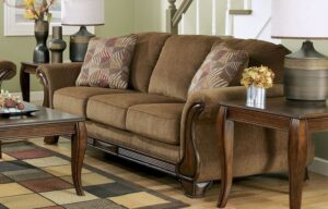 Cottage Style English Roll Arm Sofa Set