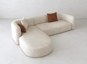 3-Seater Curved Chaise Lounge Sofa Set