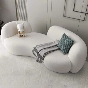 3-Seater Curved Chaise Lounge Sofa Set