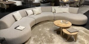 Curved Sectional Sofaset with USB Ports