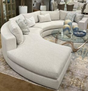 Curved Sectional Sofaset with USB Ports