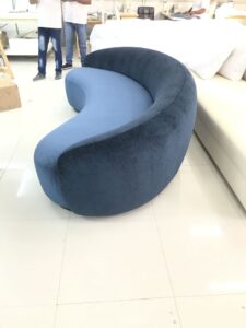 Curved Sofaset with Contrast Piping