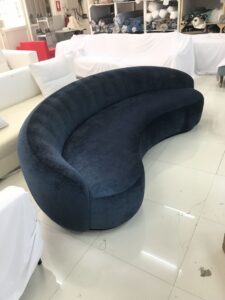 Curved Sofaset with Contrast Piping