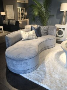 Curved Sofaset with Contrast Piping