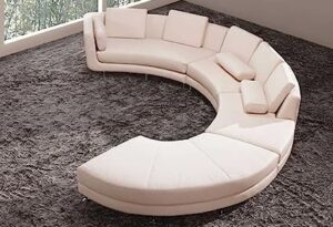 Curved Sectional Sofaset with USB Ports