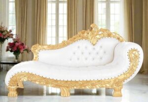 English Roll Arm Chaise Lounge for Luxurious Relaxation