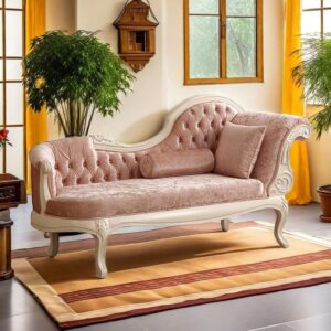 English Roll Arm Chaise Lounge for Luxurious Relaxation