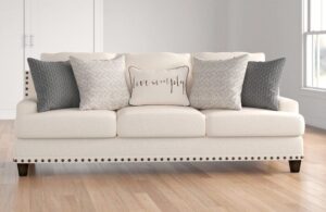 English Roll Arm Sofaset with Nailhead Trim