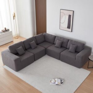 5 Seater High-Back Corner Sofa Set