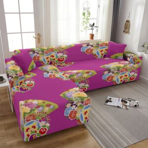 3 Seater Floral English Roll Arm Sofaset