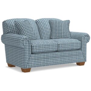 Plaid Patterned Conversation Sofaset