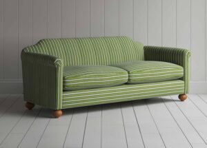 Striped Upholstery English Roll Arm Sofa