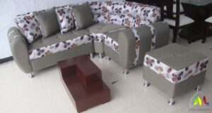 Two-Tone English Roll Arm Sofaset