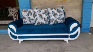 Two-Tone English Roll Arm Sofaset