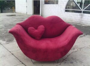 2-Seater Compact Curved Loveseat