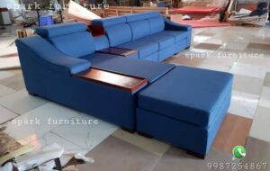 Modern Curved Sofaset with Adjustable Headrests