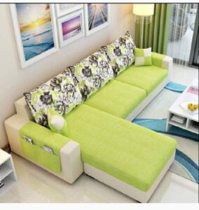 3 Seater L-Shaped Modular Sofaset Linen Fabric