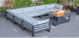 Outdoor L-Shaped Patio Sofa Set