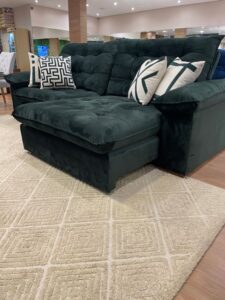 Minimalist 2-Seater Fabric L-Shaped Sectional Sofa