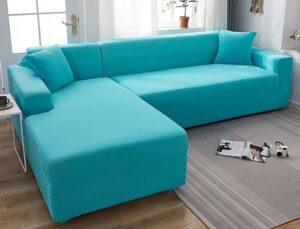 4 Seater Microfiber Upholstered L-Shaped Sofa Set