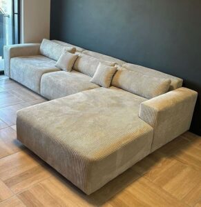 4-Seater Velvet Touch L-Shaped Modular Sofa Set