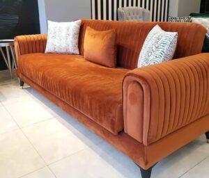 2-Seater Tufted Fabric Loveseat