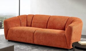 2-Seater Tufted Fabric Loveseat