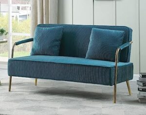 2-Seater Velvet Upholstered Loveseat