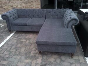 3-Seater Small L-Shaped Chesterfield Sofaset