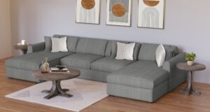 4-Seater Velvet Touch L-Shaped Modular Sofa Set