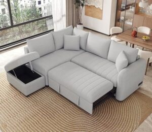 5-Seater Convertible L-Shaped Sofa Bed