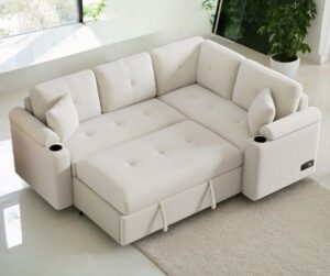 5-Seater Convertible L-Shaped Sofa Bed