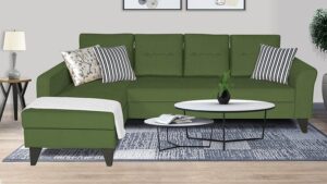 5 Seater Fabric Upholstered L-Shaped Sofaset