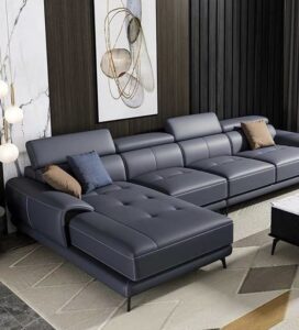 5-Seater Faux Leather L-Shaped Sofaset