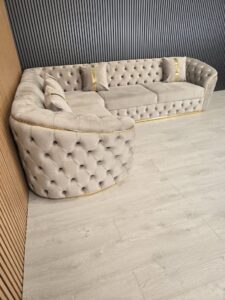 5-Seater Tufted Back L-Shaped Chesterfield Sofaset